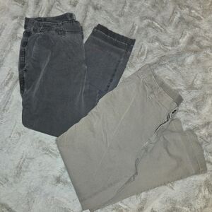 Gap Girlfriend Chino (2 Pairs: Khaki & Gray) [Size 10P] Comfy Gorpcore BUNDLE